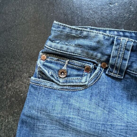 Billabong Women’s Denim Shorts Juniors Size 9 Cotton Blend Grunge Distressed - Picture 4 of 15